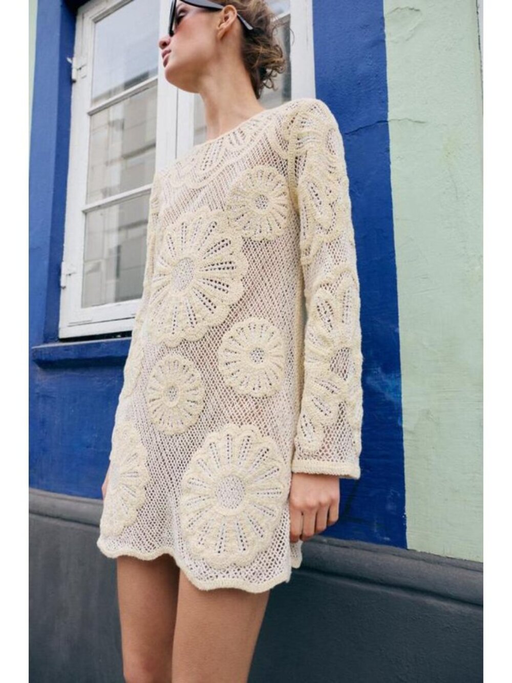ZARA CROCHET SHORT DRESS - Picture 5 of 10